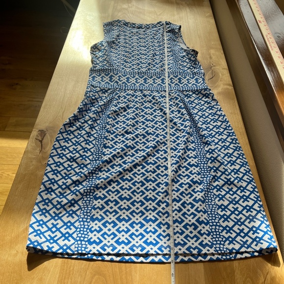 J MCLAUGHLIN LOLA DRESS M AUDIN GEO SHEATH OFFICE SUMMER CHIC FEMININE TIMELESS - Picture 10 of 12